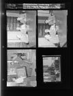 Men moving furniture; Nativity scene; Men holding sign (possible chest picture) (4 Negatives) (January 1, 1958) [Sleeve 1, Folder a, Box 14]
